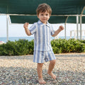 Striped Lapel Coord Set – Boys